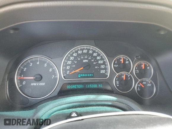 2003 GMC Envoy SLT with VIN 1GKDT13S032396374, listed as a Copart auction lot 74675134 with 115,280 mi miles and Salvage Title. Bid and sale history available at DreamBid. Image 9.