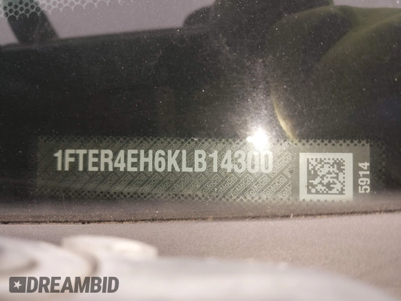 2019 Ford Ranger XL с VIN 1FTER4EH6KLB14300, выставлен на аукционе IAAI как лот 41246845 с пробегом 83 991 миль миль и . История ставок и продаж доступна на DreamBid. Изображение 9.
