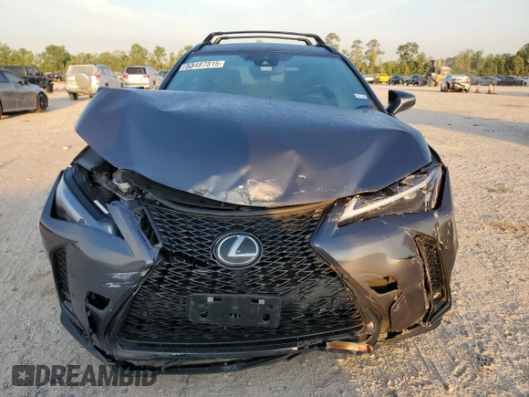 2023 Lexus UX 250h F Sport with VIN JTHR6JBH5P2151069, listed as a Copart auction lot 58382515 with 23,114 mi miles and Salvage title. Bid and sale history available at DreamBid. Image 5.