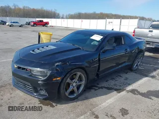 2014 Chevrolet Camaro SS with VIN 2G1FJ1EJ8E9305427, listed as a IAAI auction lot 41968978 with 157,577 mi miles. Bid and sale history available at carsss.com. Image 2.
