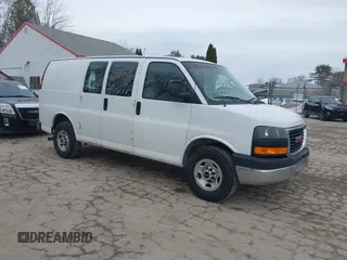 2017 GMC Savana Cargo Van with VIN 1GTW7AFF1H1908678, listed as a IAAI auction lot 41730848 with 145,022 mi miles. Bid and sale history available at carsss.com. Image 1.