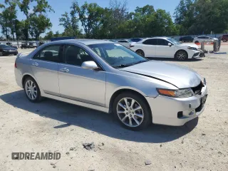 2007 Acura TSX Navi with VIN JH4CL96917C007853, listed as a Copart auction lot 53333895 with 122,573 mi miles and Salvage Title. Bid and sale history available at carsss.com. Image 4.