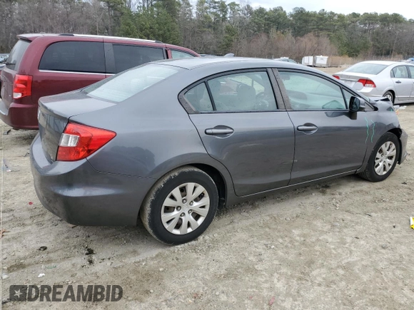 2012 Honda Civic LX z VIN 2HGFB2F59CH312046, wystawiony jako Copart lot #47198965 z przebiegiem 230 415 mil mil oraz Szkoda całkowita • Salvage title. Historia ofert i sprzedaży dostępna na DreamBid. Obrazek 3.