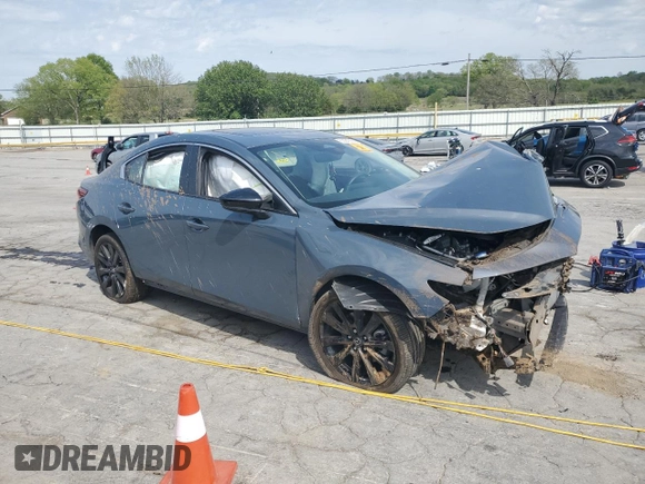 2024 Mazda 3 S Carbon Edition with VIN 3MZBPBCM4RM402805, listed as a Copart auction lot 53740555 with Not provided miles and Salvage title. Bid and sale history available at DreamBid. Image 4.