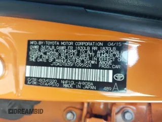 2015 Toyota Prius One with VIN JTDKDTB35F1095924, listed as a IAAI auction lot 41680646 with 59,371 mi miles and . Bid and sale history available at carsss.com. Image 9.