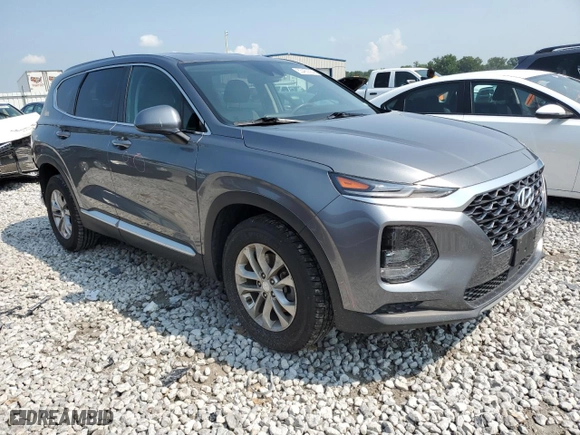 2019 Hyundai Santa Fe SE with VIN 5NMS23AD5KH104668, listed as a Copart auction lot 63483564 with 63,468 mi miles and Salvage Title. Bid and sale history available at carsss.com. Image 4.