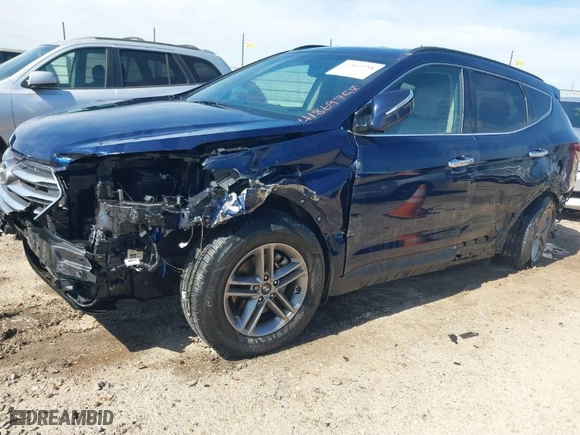 2018 Hyundai Santa Fe Sport 2.4L with VIN 5XYZU3LB0JG552328, listed as a IAAI auction lot 41869758 with 88,710 mi miles. Bid and sale history available at carsss.com. Image 2.