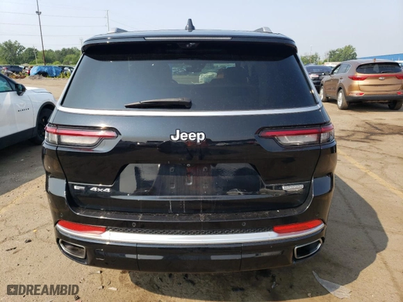 2021 Jeep Grand Cherokee L Summit Reserve with VIN 1C4RJKEG1M8119415, listed as a Copart auction lot 63765684 with 35,122 mi miles and Clean Title. Bid and sale history available at carsss.com. Image 6.