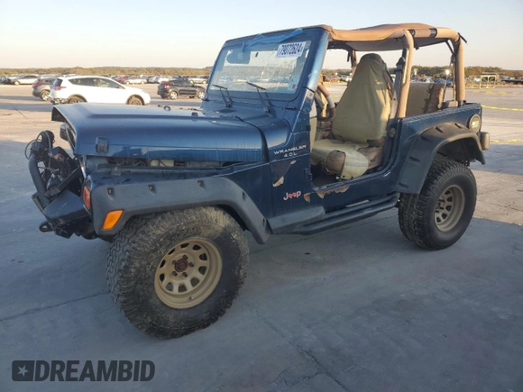 2000 Jeep Wrangler Sport with VIN 1J4FA49S0YP770943, listed as a Copart auction lot 79072624 with 165,377 mi miles and Clean Title. Bid and sale history available at carsss.com. Image 1.