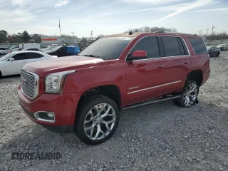 2015 GMC Yukon Denali with VIN 1GKS2CKJXFR180512, listed as a Copart auction lot 48249475 with 209,477 mi miles and Salvage Title. Bid and sale history available at carsss.com. Image 1.