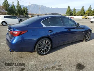 2019 Infiniti Q50 RED SPORT 400 with VIN JN1FV7AP1KM780024, listed as a Copart auction lot 86755684 with 96,108 mi miles and Salvage Title. Bid and sale history available at carsss.com. Image 3.
