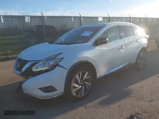 2015 Nissan Murano SL with VIN 5N1AZ2MH5FN202281, listed as a IAAI auction lot 41758376 with 142,594 mi miles. Bid and sale history available at carsss.com. Image 2.