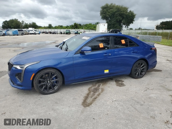 2021 Cadillac CT4 V-Series z VIN 1G6DH5RL1M0144492, wystawiony jako Copart lot #74433364 z przebiegiem Nie podano mil oraz Szkody całkowita. Historia ofert i sprzedaży dostępna na DreamBid. Obrazek 1.