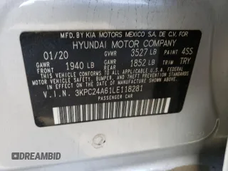 2020 Hyundai Accent SE with VIN 3KPC24A61LE118281, listed as a Copart auction lot 47267223 with 66,340 mi miles. Bid and sale history available at carsss.com. Image 12.