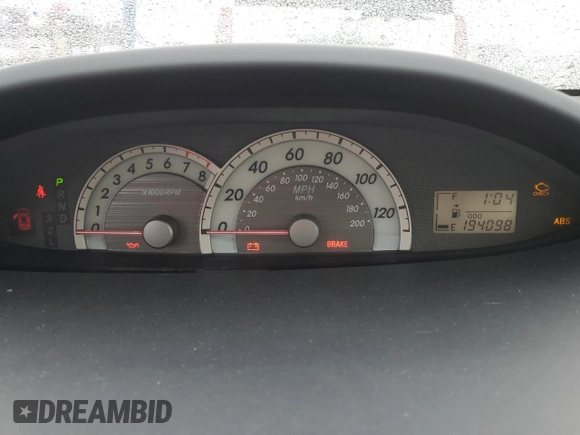 2008 Toyota Yaris with VIN JTDBT923981204412, listed as a Copart auction lot 60044655 with 194,098 mi miles and Clean title. Bid and sale history available at DreamBid. Image 9.