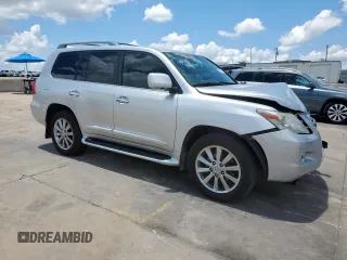 2011 Lexus LX 570 with VIN JTJHY7AX4B4061716, listed as a Copart auction lot 62327925 with 141,382 mi miles and Salvage title. Bid and sale history available at DreamBid. Image 4.