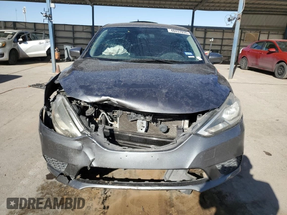2017 Nissan Sentra SV with VIN 3N1AB7AP3HL654723, listed as a Copart auction lot 48437835 with 117,270 mi miles and Salvage Title. Bid and sale history available at carsss.com. Image 5.