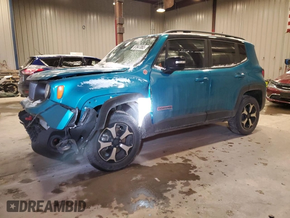 2022 Jeep Renegade Trailhawk with VIN ZACNJDC15NPN80147, listed as a Copart auction lot 87847065 with 52,037 mi miles and Salvage Title. Bid and sale history available at DreamBid. Image 1.