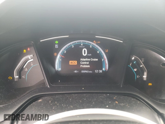 2019 Honda Civic LX with VIN 2HGFC2F66KH531972, listed as a Copart auction lot 44960175 with 50,962 mi miles and Salvage Title. Bid and sale history available at DreamBid. Image 9.