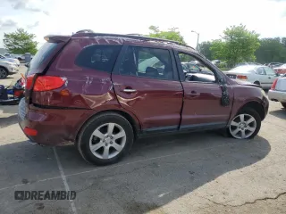 2009 Hyundai Santa Fe Limited with VIN 5NMSH13E09H295628, listed as a Copart auction lot 55196965 with 207,483 mi miles and Salvage title. Bid and sale history available at DreamBid. Image 3.