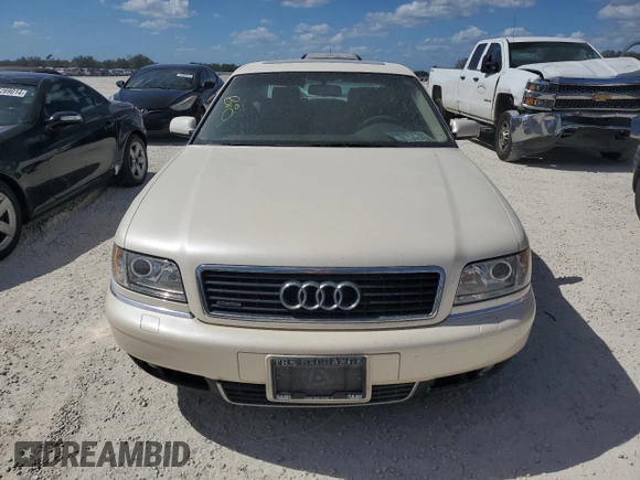 2000 Audi A8 with VIN WAUFL54D5YN006447, listed as a Copart auction lot 77151504 with Not provided miles and Salvage title. Bid and sale history available at DreamBid. Image 5.