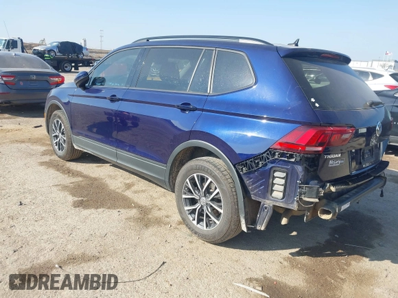 2021 Volkswagen Tiguan S with VIN 3VV1B7AXXMM012292, listed as a IAAI auction lot 41776309 with 109,369 mi miles and . Bid and sale history available at DreamBid. Image 3.