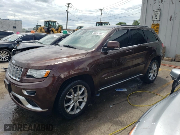 2015 Jeep Grand Cherokee Summit with VIN 1C4RJFJTXFC661574, listed as a Copart auction lot 65592954 with 110,791 mi miles and Salvage Title. Bid and sale history available at carsss.com. Image 1.