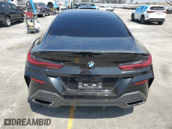 2020 BMW 8 Series M850i with VIN WBAGV8C01LCE50737, listed as a Copart auction lot 58318665 with Not provided miles and Salvage title. Bid and sale history available at DreamBid. Image 6.