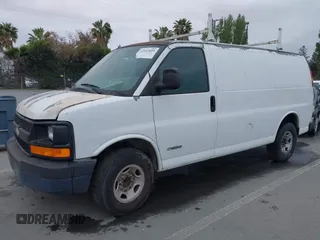 2005 Chevrolet Express Cargo Van with VIN 1GCGG25V451259439, listed as a IAAI auction lot 42117659 with 109,763 mi miles. Bid and sale history available at carsss.com. Image 2.