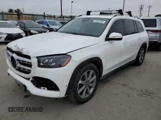 2021 Mercedes-Benz GLS with VIN 4JGFF5KE2MA407859, listed as a Copart auction lot 55323765 with 49,045 mi miles and Salvage Title. Bid and sale history available at carsss.com. Image 1.