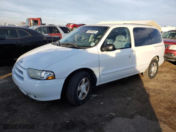 2001 Nissan Quest GXE with VIN 4N2ZN15T01D825951, listed as a Copart auction lot 43836485 with 101,816 mi miles and Salvage Title. Bid and sale history available at carsss.com. Image 1.