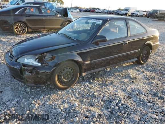 1999 Honda Civic DX with VIN 1HGEJ6122XL046591, listed as a Copart auction lot 84699384 with 236,166 mi miles and Salvage Title. Bid and sale history available at carsss.com. Image 1.