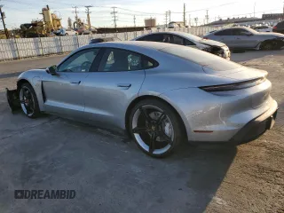 2021 Porsche Taycan 4S with VIN WP0AB2Y16MSA43990, listed as a Copart auction lot 81328264 with 43,190 mi miles and Salvage title. Bid and sale history available at DreamBid. Image 2.