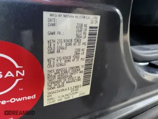 2020 Nissan Murano S with VIN 5N1AZ2AJ0LN112801, listed as a Copart auction lot 85434514 with 0 mi miles and Non Repairable. Bid and sale history available at carsss.com. Image 13.