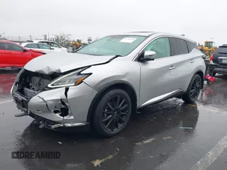2024 Nissan Murano SL with VIN 5N1AZ2CJXRC101130, listed as a IAAI auction lot 41490382 with 1,022 mi miles. Bid and sale history available at carsss.com. Image 2.