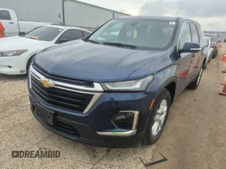 2022 Chevrolet Traverse LS with VIN 1GNEVLKW4NJ100587, listed as a IAAI auction lot 42623761 with 71,190 mi miles and . Bid and sale history available at DreamBid. Image 4.