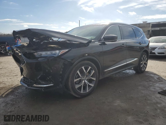 2022 Acura MDX w/Technology Package with VIN 5J8YE1H49NL037704, listed as a Copart auction lot 84958354 with 23,331 mi miles and Salvage Title. Bid and sale history available at carsss.com. Image 1.