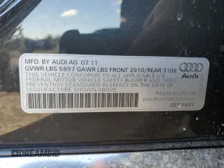 2012 Audi A8 with VIN WAURVAFD8CN004536, listed as a Copart auction lot 45173125 with 143,000 mi miles and Salvage title. Bid and sale history available at DreamBid. Image 14.