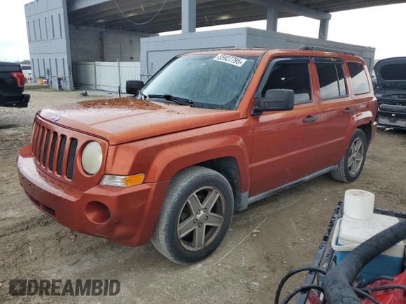 2008 Jeep Patriot Sport z VIN 1J8FT28WX8D649176, wystawiony jako Copart lot #55927795 z przebiegiem 109 587 mil mil oraz Czysty tytuł • Clean title. Historia ofert i sprzedaży dostępna na DreamBid. Obrazek 1.