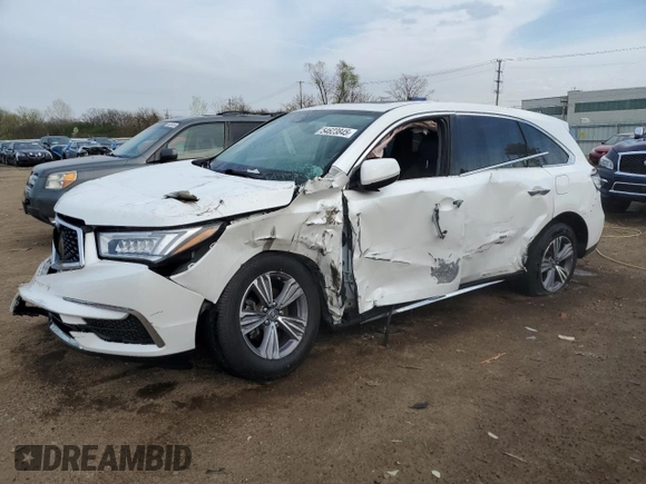 2020 Acura MDX z VIN 5J8YD4H30LL050012, wystawiony jako Copart lot #54623845 z przebiegiem 74 060 mil mil oraz Szkoda całkowita • Salvage title. Historia ofert i sprzedaży dostępna na DreamBid. Obrazek 1.