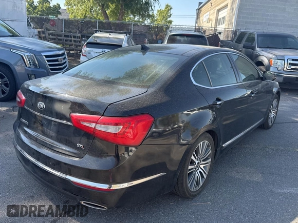 2016 Kia Cadenza Premium with VIN KNALN4D7XG5214226, listed as a Copart auction lot 74809724 with 123,481 mi miles and Salvage Title. Bid and sale history available at carsss.com. Image 4.
