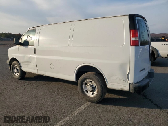 2019 Chevrolet Express Cargo with VIN 1GCWGAFP9K1175974, listed as a Copart auction lot 76817054 with 84,623 mi miles and Salvage title. Bid and sale history available at DreamBid. Image 2.
