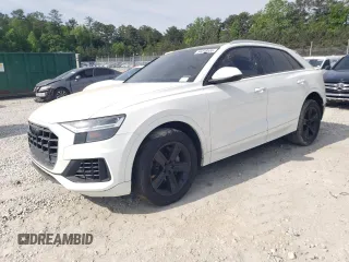 2019 Audi Q8 Premium z VIN WA1AVAF1XKD013310, wystawiony jako Copart lot #54313555 z przebiegiem 92 901 mil mil oraz Nie do naprawy. Historia ofert i sprzedaży dostępna na DreamBid. Obrazek 1.