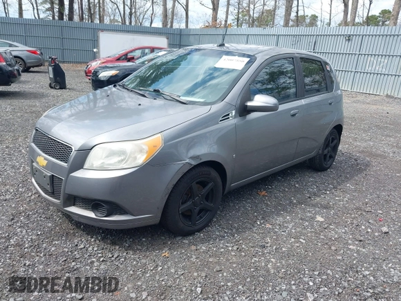 2009 Chevrolet Aveo 1LT with VIN KL1TD66EX9B616420, listed as a IAAI auction lot 42007850 with 123,352 mi miles and . Bid and sale history available at DreamBid. Image 2.