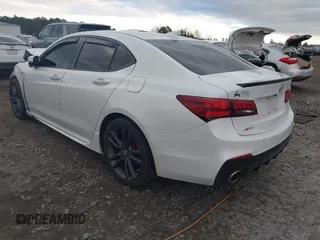 2019 Acura TLX w/A-Spec Pkg with VIN 19UUB1F65KA003195, listed as a IAAI auction lot 41225367 with 86,778 mi miles. Bid and sale history available at carsss.com. Image 3.