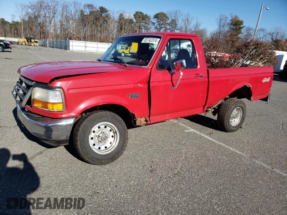 1996 Ford F-150 with VIN 1FTEF14NXTLB76833, listed as a Copart auction lot 82742374 with 250,375 mi miles and Salvage title. Bid and sale history available at DreamBid. Image 1.