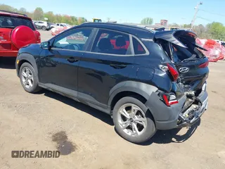 2023 Hyundai Kona SEL with VIN KM8K6CAB3PU012120, listed as a IAAI auction lot 42134639 with 15,057 mi miles and . Bid and sale history available at DreamBid. Image 3.