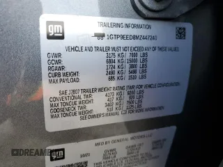 2021 GMC Sierra 1500 AT4 with VIN 1GTP9EED8MZ447240, listed as a Copart auction lot 47469775 with 58,807 mi miles and Salvage Title. Bid and sale history available at carsss.com. Image 14.