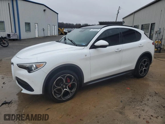 2023 Alfa Romeo Stelvio Ti z VIN ZASPAKBN7P7D54106, wystawiony jako Copart lot #86400564 z przebiegiem 50 749 mil mil oraz Tytuł czysty. Historia ofert i sprzedaży dostępna na DreamBid. Obrazek 1.