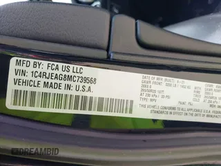 2021 Jeep Grand Cherokee Laredo X z VIN 1C4RJEAG8MC739568, wystawiony jako IAAI lot #42513930 z przebiegiem 80 814 mil mil oraz . Historia ofert i sprzedaży dostępna na DreamBid. Obrazek 9.